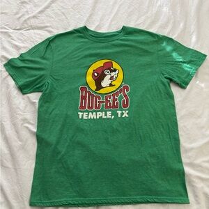 BUC-EE’S Temple Texas Beaver T Shirt Size Large Green